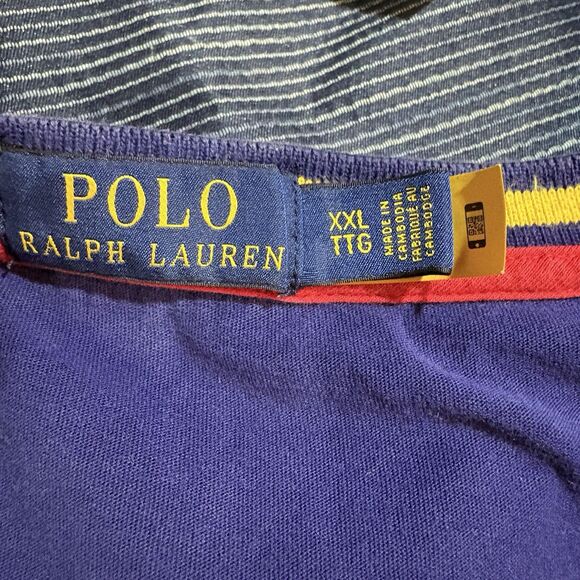 Polo Ralph Lauren España Tee Mens XXL Blue Crest World Cup Sport Soccer Y2K - Picture 6 of 11
